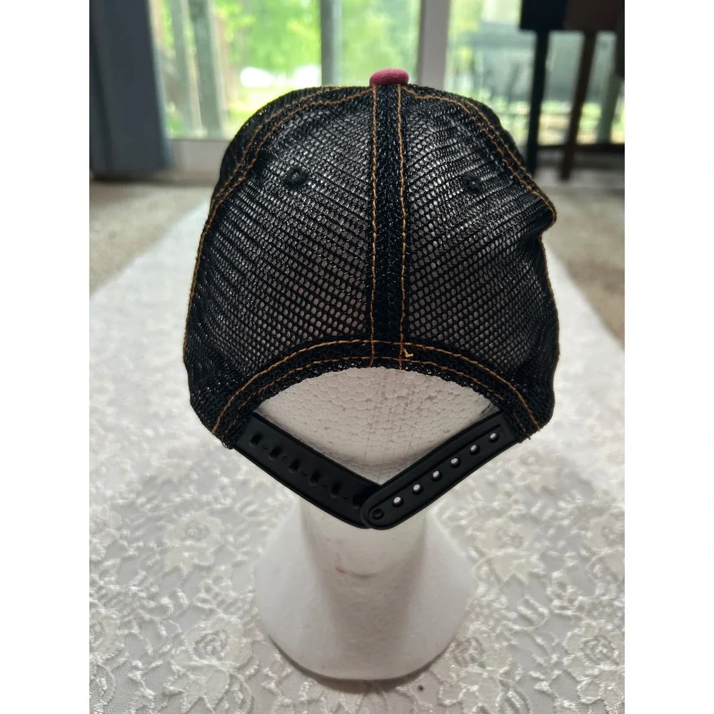 Y2K Von Dutch Pink Black Mesh Trucker Hat Snapback Cap Kids 2000s Retro